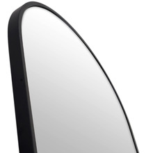 Black Peyton Oval Stainless Steel Wall Mirror